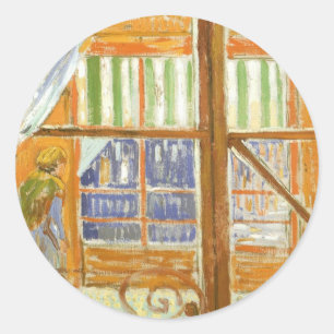 Sticker Rond Vincent van Gogh - Une vitrine de boucher de porc