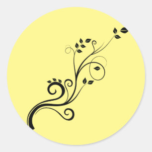 Sticker Rond vine branch leaves-nature-trim