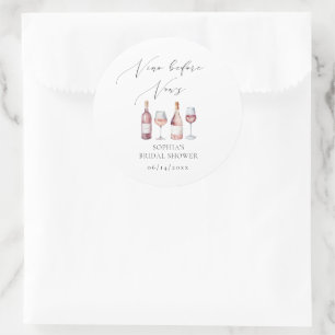 Sticker Rond Vino aquarelle avant Vows Faveurs