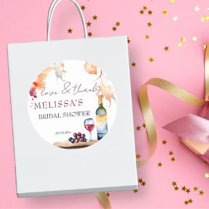 Sticker Rond Vino avant les vœux de la Winery faveur de douche 