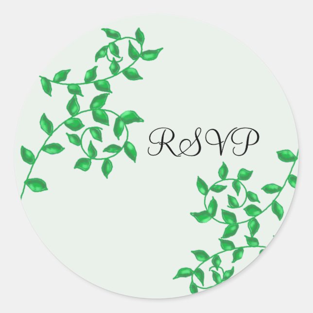 Sticker Rond Vins verts doux RSVP (Devant)