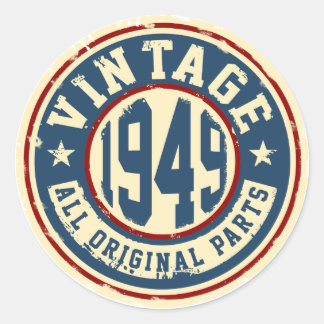 Sticker Rond Vintage 1949 Toutes les pièces d'origine