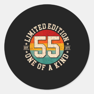 Sticker Rond vintage 55 ans édition limitée 1971 55ème