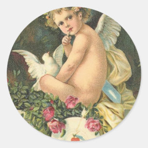 Sticker Rond Vintage à ma Saint-Valentin