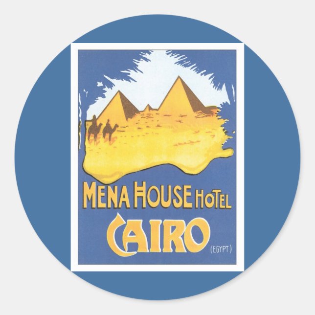 Sticker Rond Vintage Caire Egypte (Devant)