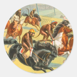 Sticker Rond Vintage : cirque Barnum & Bailey -