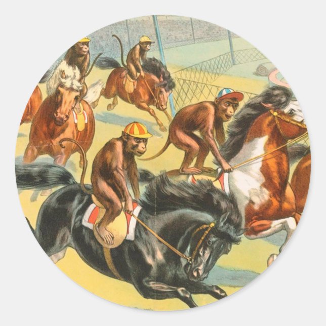 Sticker Rond Vintage : cirque Barnum & Bailey - (Devant)