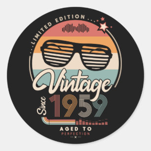 Sticker Rond Vintage depuis 1959