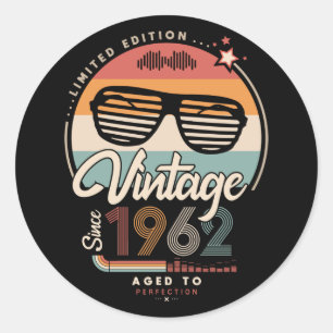 Sticker Rond Vintage depuis 1962