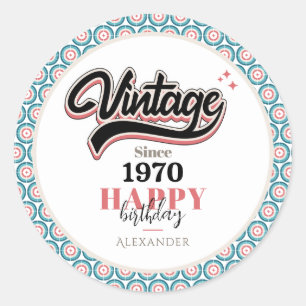 Sticker Rond Vintage depuis - 1970