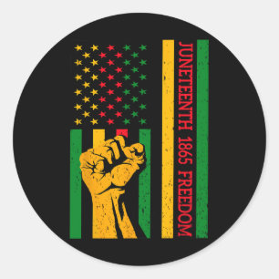 Sticker Rond Vintage drapeau Noir Histoire Noire Amérique
