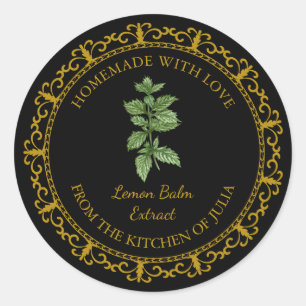 Sticker Rond Vintage Fabriqué à la maison Balm Extrait Étiquett