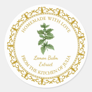 Sticker Rond Vintage Fabriqué à la maison Balm Extrait Étiquett