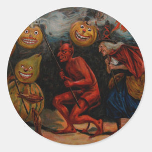 Sticker Rond VINTAGE HALLOWEEN STICKER, Raphael Tuck 1909