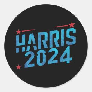 Sticker Rond Vintage Kamala Harris 2024