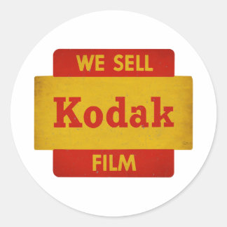Sticker Rond Vintage Kodak Film sign