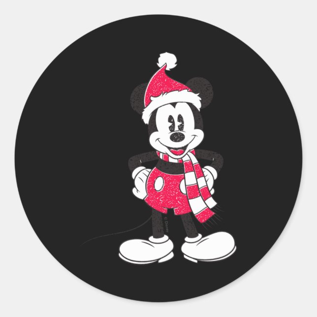 Sticker Rond Vintage Mickey Festive Fun  (Devant)