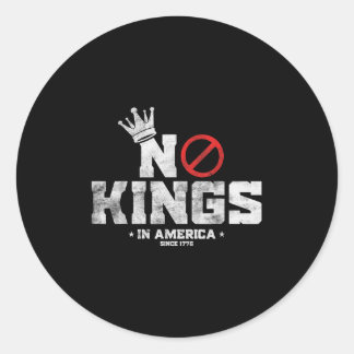 Sticker Rond Vintage Patriotique Aucun Rois En Amérique Depuis 