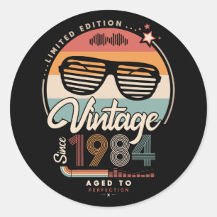 Sticker Rond Vintage since 1984
