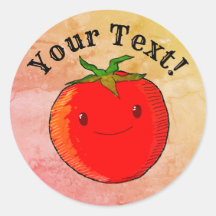 Vintage style d'impression jolie tomate caricature