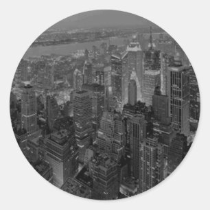 Sticker Rond Vintage Style New York City Script