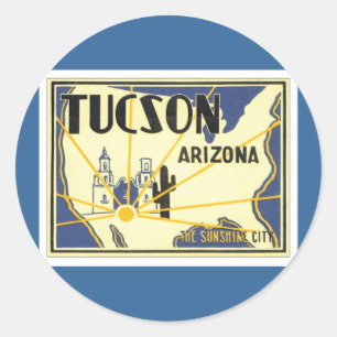 Sticker Rond Vintage Tucson Arizona