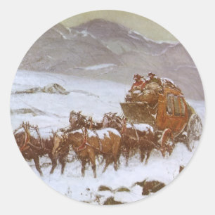 Sticker Rond Vintage West, Pourquoi le courrier a été tardif pa