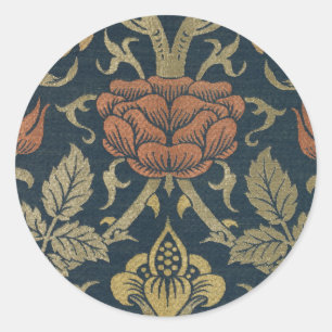 Sticker Rond Vintage William Morris Rose et Lily