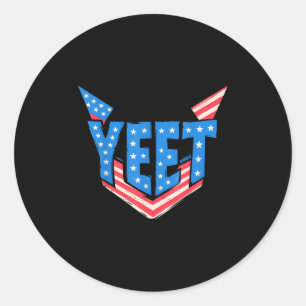 Sticker Rond Vintage Yeet Appareils Drôle Dire Citation Hommes