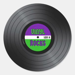 Sticker Rond Vinyl Rocks LP