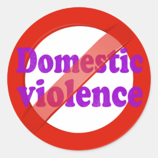 Sticker Rond Violence Familiale : Rompre Le Silence