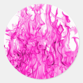 Sticker Rond Violet flamme et violet cadeaux de feu de St Germa