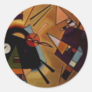 Sticker Rond Violet noir Kandinsky