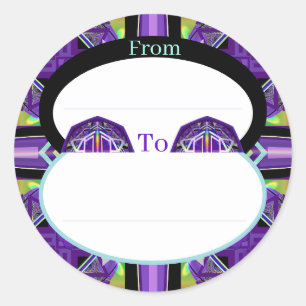 Sticker Rond Violet W3