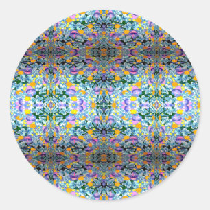 Sticker Rond Violets Et Lampes