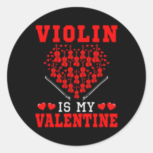 Sticker Rond Violin Est Mon Instrument D'équipe De La Saint-Val