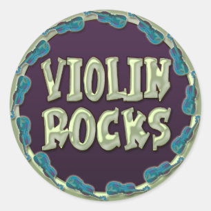 STICKER ROND VIOLIN ROCKS