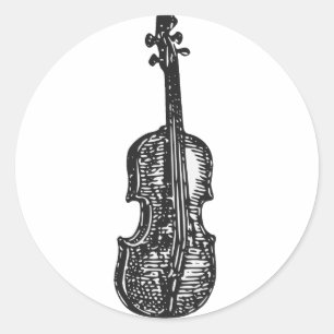 Sticker Rond Violon