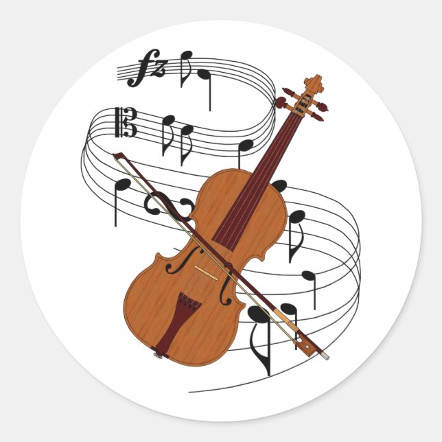 Sticker Rond Violon (Devant)