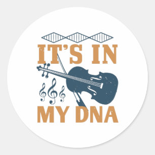 Sticker Rond Violon - C'est dans mon ADN