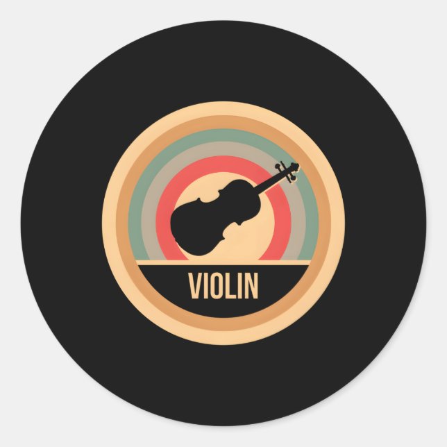 Sticker Rond Violon Pour Violonnistes (Devant)