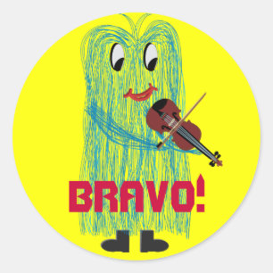 Sticker Rond Violon & Viola - Obtenez un sentiment chaud de fuz