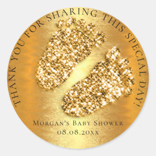 Sticker Rond VIP Baby shower Favor Parties scintillant de remer