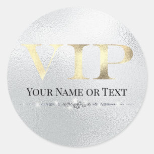 Sticker Rond VIP or glamour sur l'argent