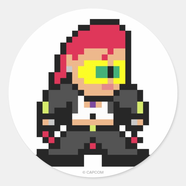 Sticker Rond Viper C. 8 Bits (Devant)