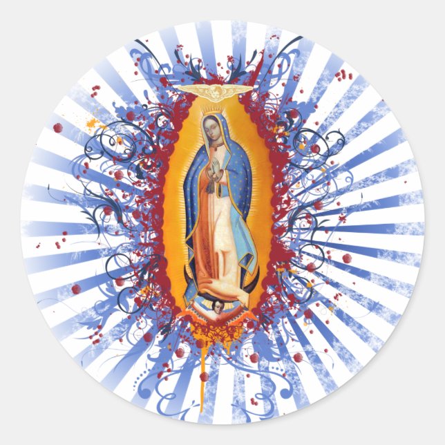 Sticker Rond Virgen de Guadalupe (Devant)