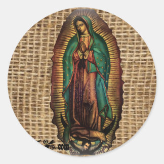 STICKER ROND VIRGEN DE GUADALUPE COULEUR PRODUITS PERSONNALISAB