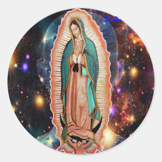 STICKER ROND VIRGEN DE GUADALUPE UNIVERSO PERSONNALISABLES (Devant)