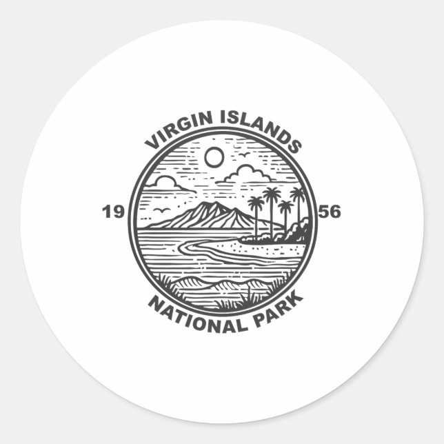 Sticker Rond Virgin Islands National Park  (Devant)
