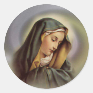 Sticker Rond Virgin Mary